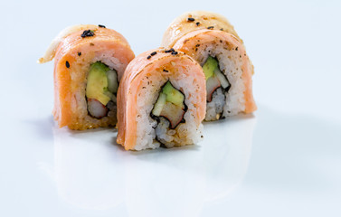 sushi rolls close up