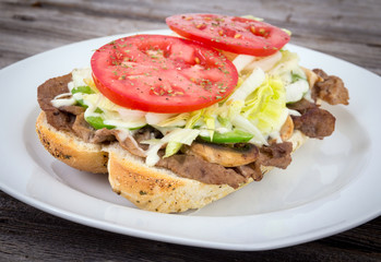 beef steak sub sandwich