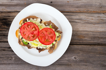 beef steak sub sandwich