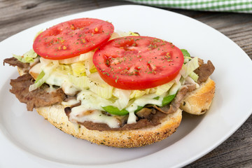 beef steak sub sandwich
