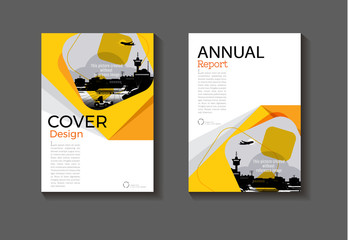 abstract yellow modern cover design modern book cover  Brochure cover  template,annual report, magazine and flyer layout Vector a4