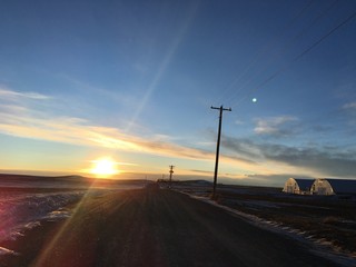 Farm Field Sunset