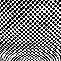 Vector abstract dotted background. Black and white halftone effect vector illustration.