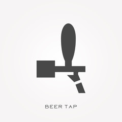 Silhouette icon beer tap