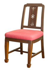 fabric chair isolated on white with clipping path