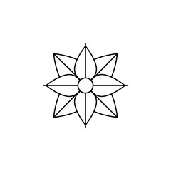 abstract type of flowers Line Icon