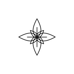 abstract type of flowers Line Icon