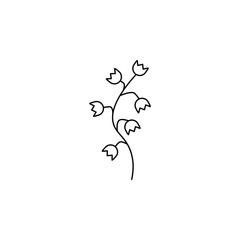 abstract type of flowers Line Icon