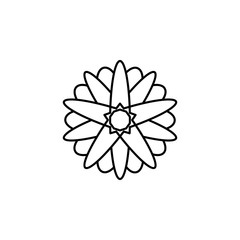 abstract type of flowers Line Icon