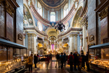 Fototapeta na wymiar Visiting St. Peter's Church in Vienna, Austria’s capital