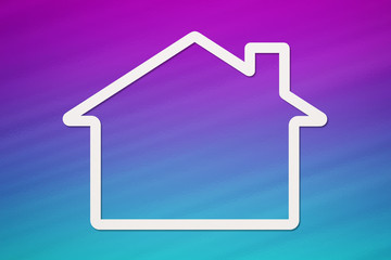 Paper house with copyspace. Housing, family concept. Abstract conceptual image