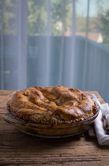 Homemade Apple pie - American baked goods. 