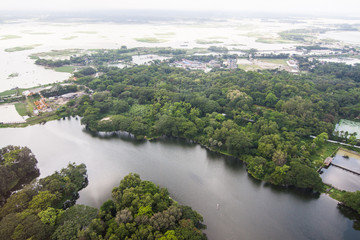 Fototapeta premium The helicopter shot from Dhaka, Bangladesh