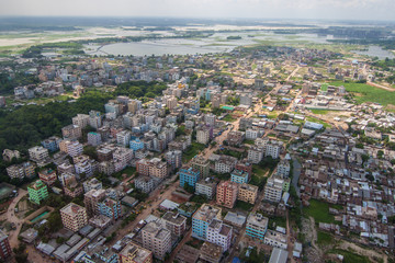 The helicopter shot from Dhaka, Bangladesh