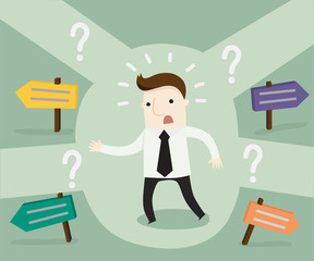 Businessman life is full of big decisions