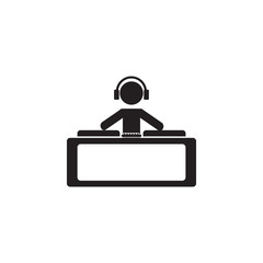 DJ icon with DJ letters