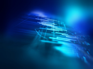 financial graph on technology abstract background