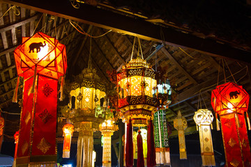 Lamp or chandelier as if the fate of Chiang rooms  -By far the Lanna lanterns used as household...