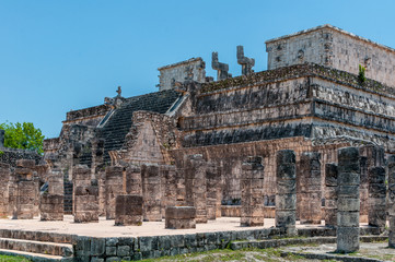 Temple of the Warriors at Chichen Itza, Yucatan, Mexico