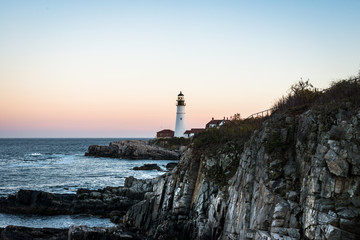 Fototapeta na wymiar Sunset Lighthouse