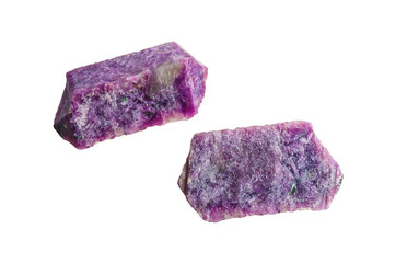 Semiprecious natural stone isolated on white background.