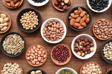 collection of different legumes for background