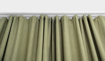 Beautiful color curtains indoors, closeup © Africa Studio