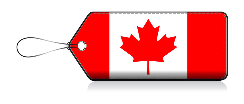 Canadian  flag leble, Made in Canada