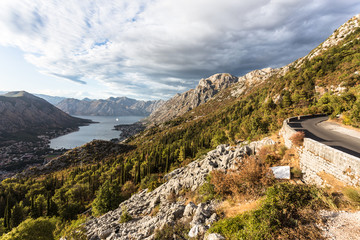 On the road above Kotor, Montenegro