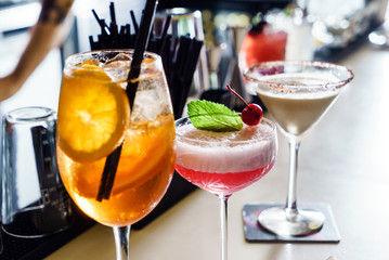 cocktails in the bar