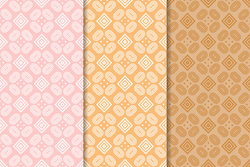 Geometric set of seamless patterns for design