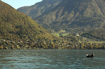Obraz premium Annecy lake and mountains