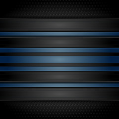 Dark blue stripes on perforated background