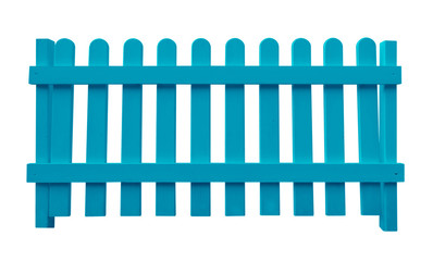 Wooden fence - light blue