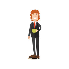 Coffee house director vector illustration in flat style
