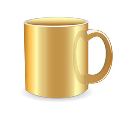 gold cup isolated on white background.