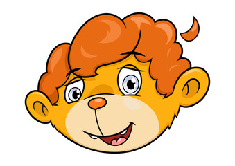 Cute little lion head