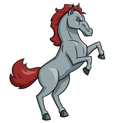 horse mascot illustration