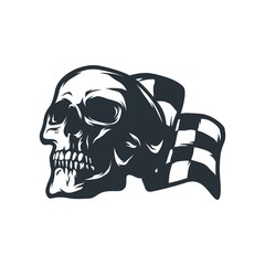 Skull logo mascot icon vector illustration