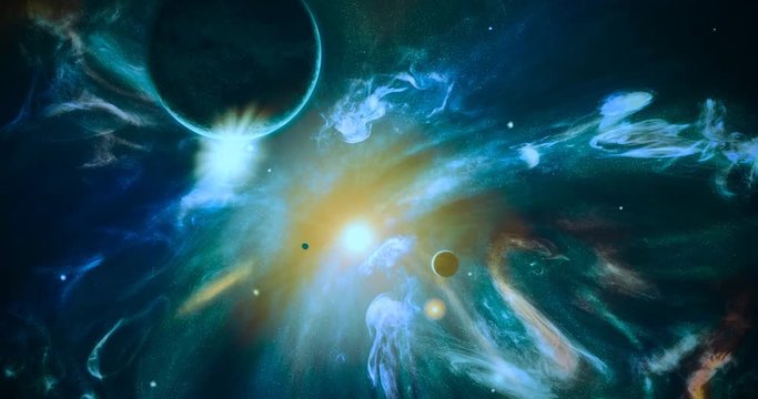 The universe, space, stars, nebulae, planets.