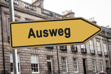 Obraz premium Schild 238 - Ausweg