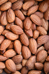 close up of almonds for background