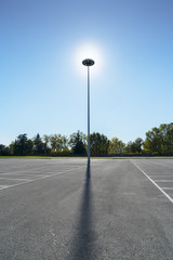 lighting pole in the parking lot