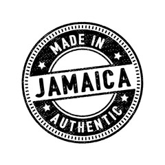 made in jamaica authentic rubber stamp icon