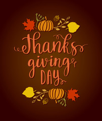 Fototapeta premium thanksgiving greeting card