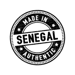 made in senegal authentic rubber stamp icon