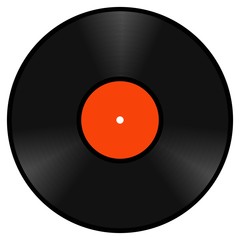 Realistic retro vinyl gramophone record disk, vector lp template vintage vinyl gramophone record disk to design music Studio
