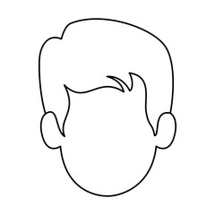 young man head avatar character