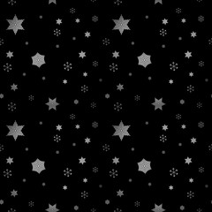 Seamless winter background with snowflakes