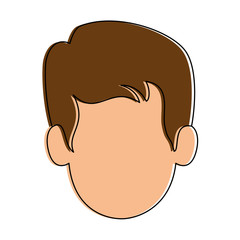 young man head avatar character